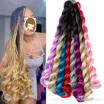Spiral  braiding hair extension 24inch 100gram no tangle Jumbo crochet braid style afro kinky hair bulk